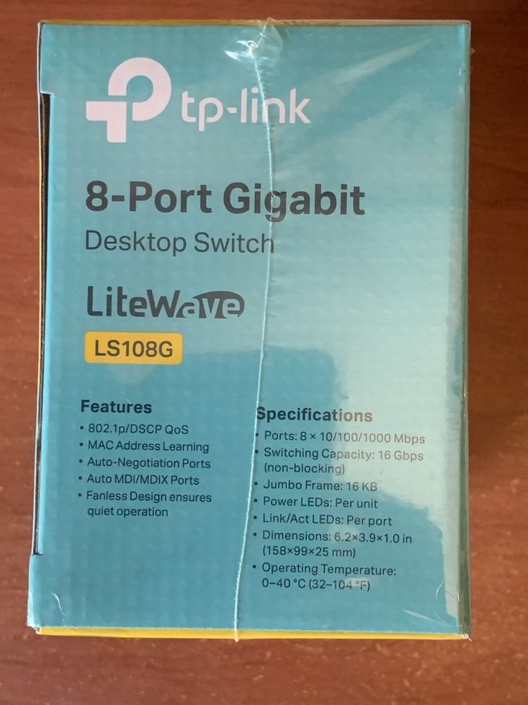 Switch Tp-Link LS1008G LiteWave 8 Portas Gigabit Desktop Switch