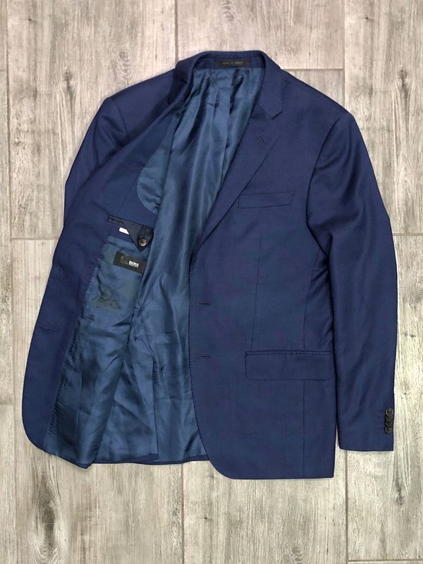 Hugo Boss Wełniana Marynarka Męska w Paski r. 48