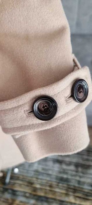 Płaszcz szlafrokowy z wełną pasek Zartex ochnik r.42/44