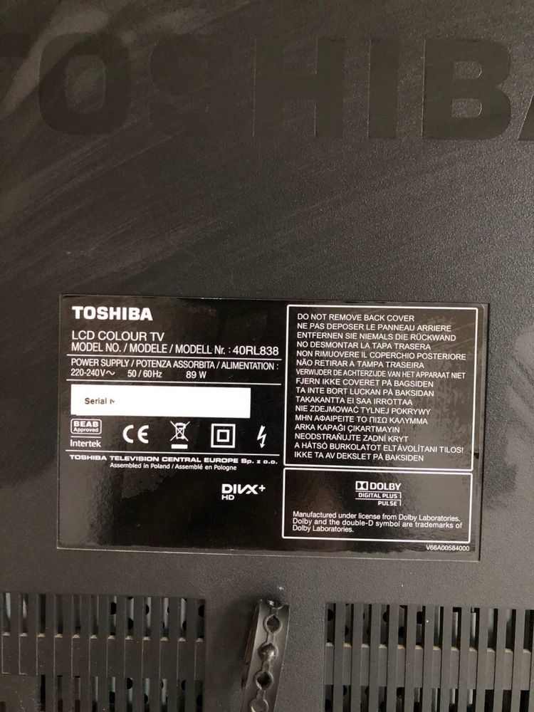 Телевізор Toshiba “40” Full HD