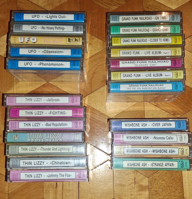 Kasety 143 szt-  Black Sabbath, Ac/dc, Rainbow, Budgie ,Rush