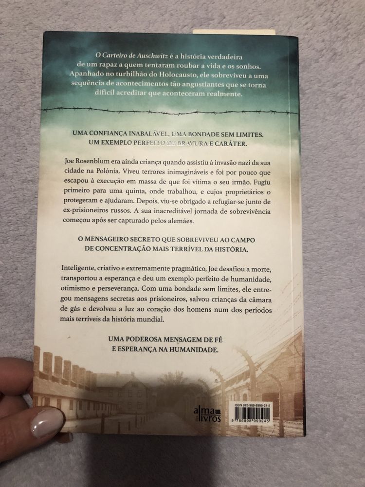 Livro: “O Carteiro de Auschwitz”