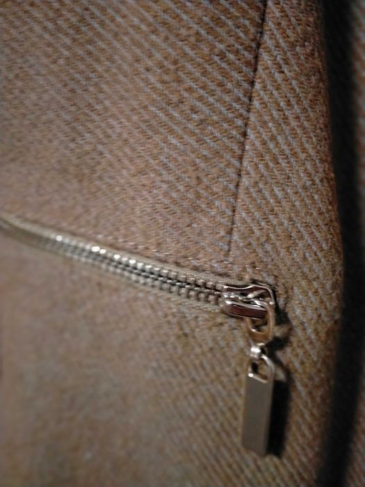 Płaszcz złote zamki M&S XL XXL beżowy musztardowy