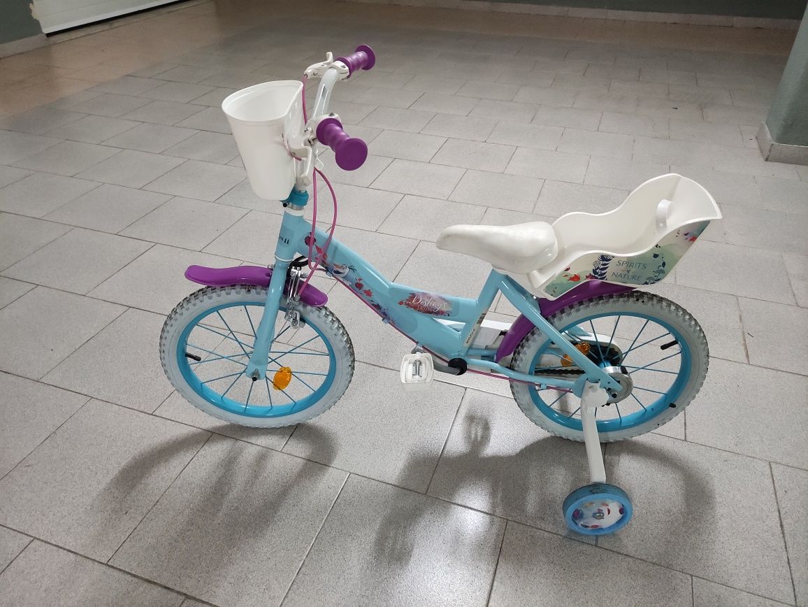 Bicicleta menina 5 anos Frozen com rodinhas