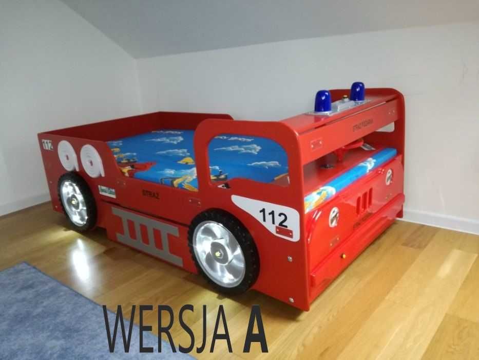 Łóżko dziecięce,łóżeczko,auto,samochód Straż Pożarna pojedyncze