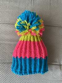 Nowa czapka zimowa rękodzieło wielokolorowa MyBoshi