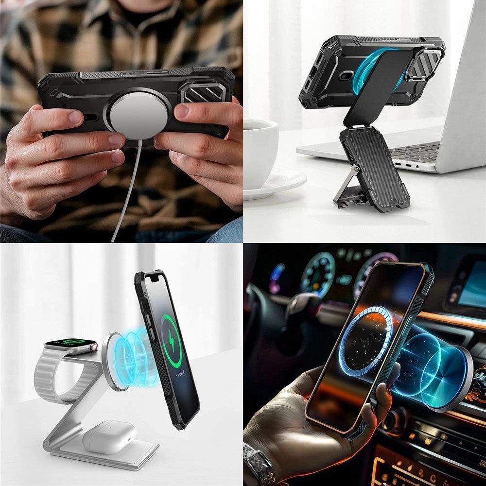 Etui Supcase UB XT Mag MagSafe na iPhone 16e - czarne