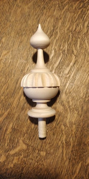 Tralka, sterczyna rzeźbiona do zegara, mebla