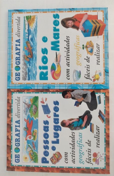 Geografia divertida - 7 livros e 1 estojo com dvd novos caixa original