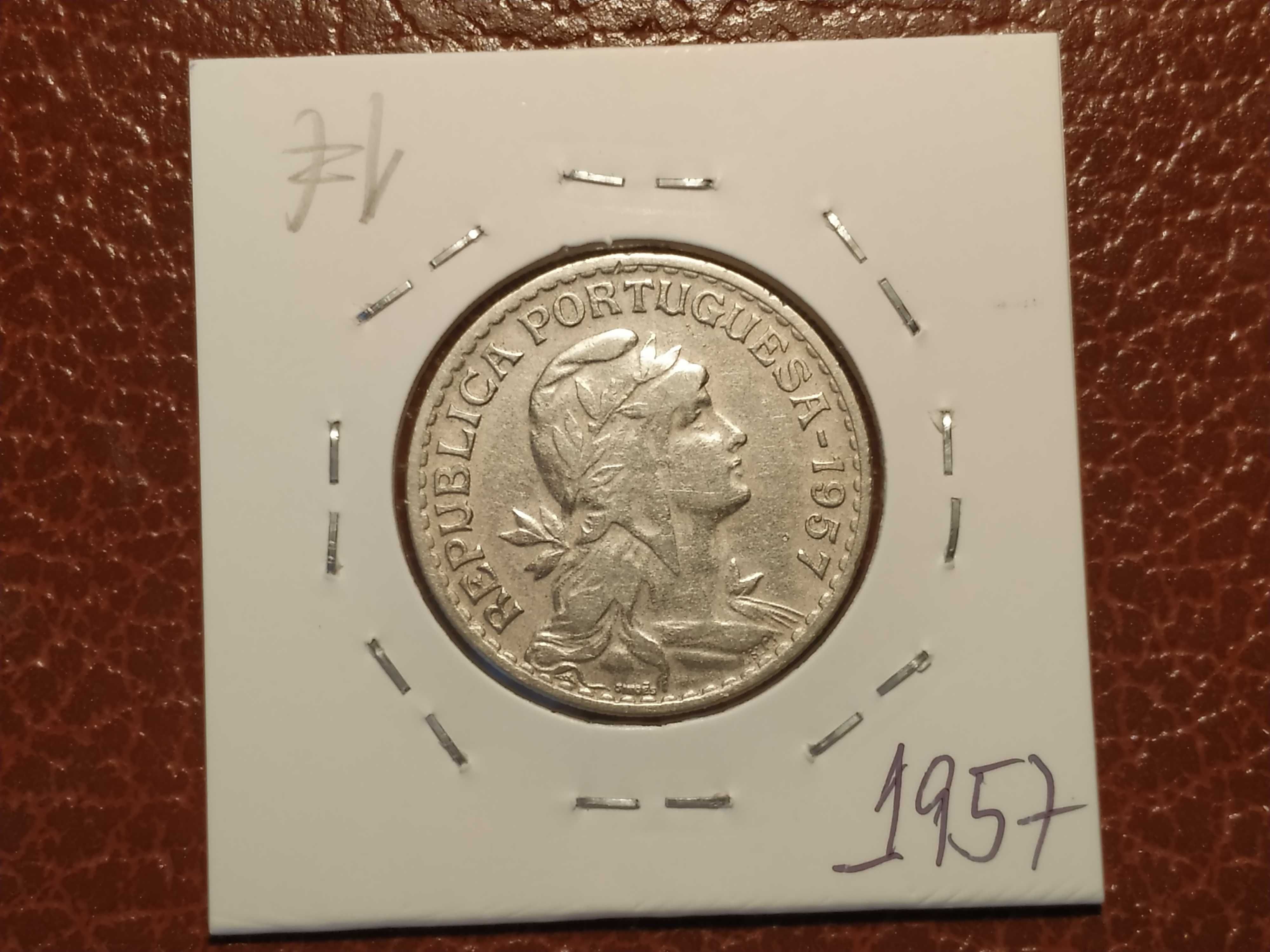 Portugal - moeda de 1 escudo de 1957