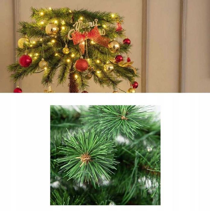 Nowa Choinka Świąteczna 150cm ZESTAW 2 SZT. Drzewko Palma LED / ozdoba