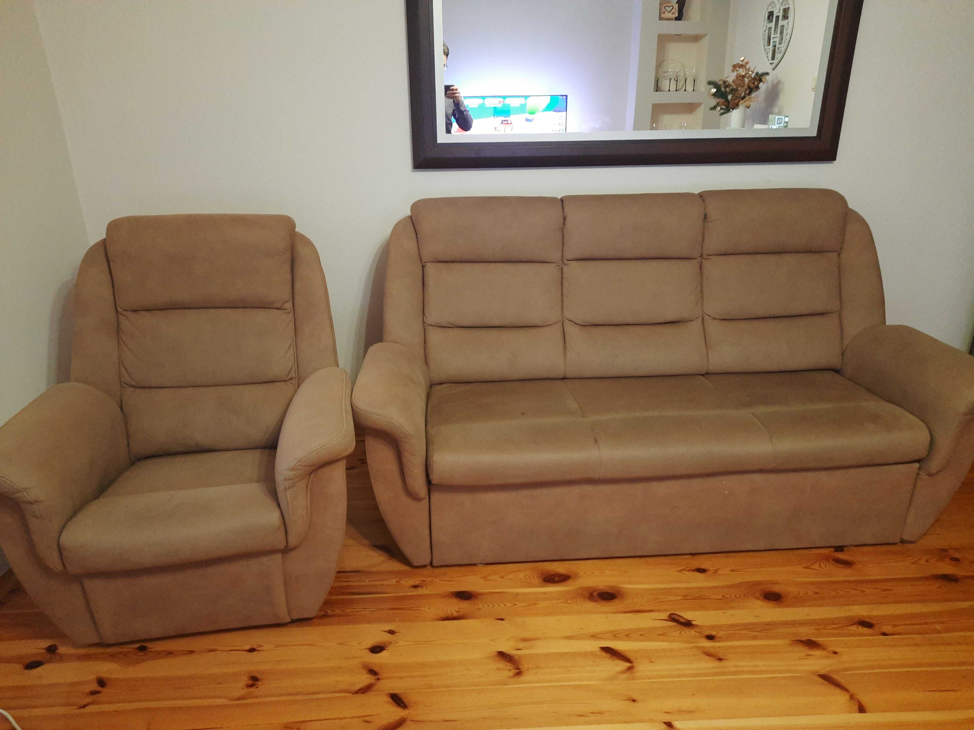 Sofa rozkładana . Fotel gratis