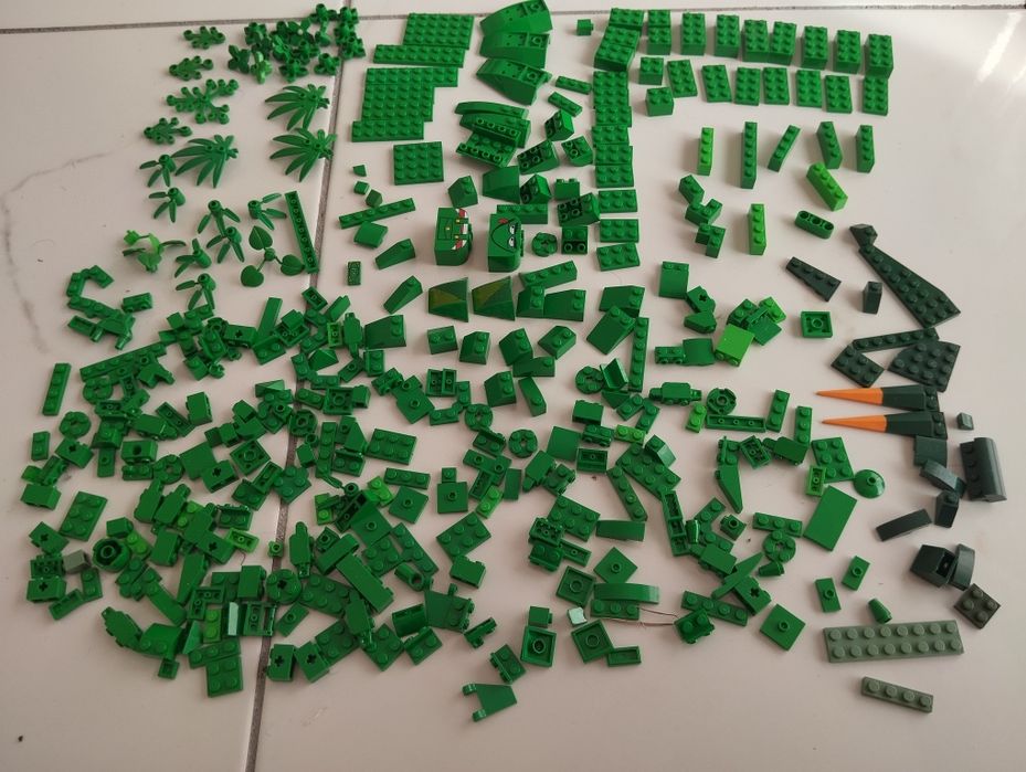 LEGO peças original cor verde