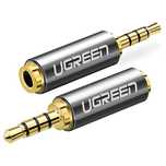 Ugreen adapter audio jack 2.5mm męski do jack 3.5mm żeński czarny (205