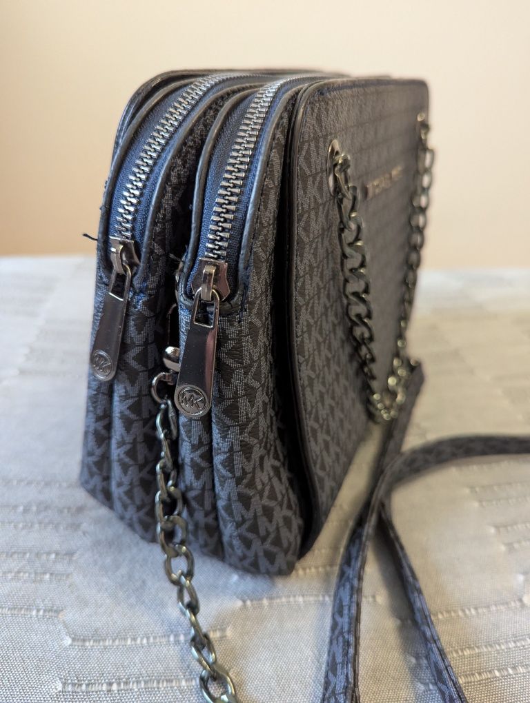 Женская сумка Michael Kors Jet Set Large Logo Crossbody Bag Grey.