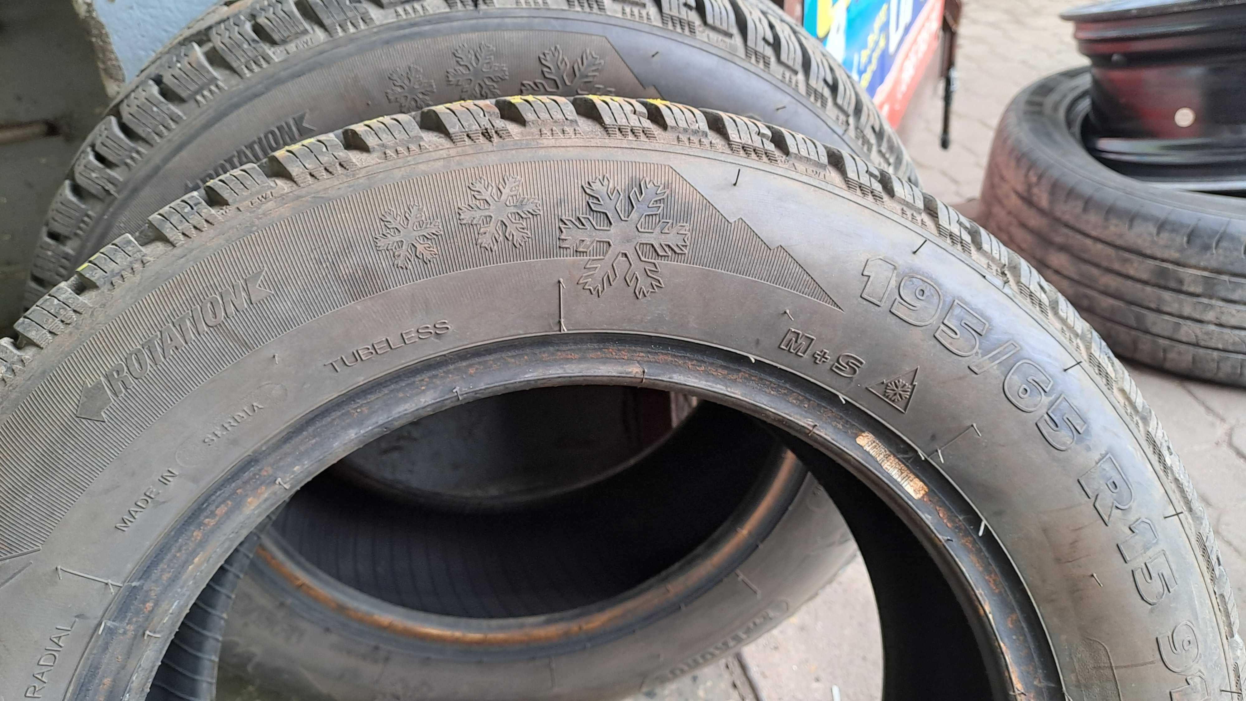 195/65r15 taurus opony zimowe uzywane 2022r 7,5mm bieznik