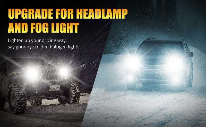Lâmpada LED  carro, Branca super brilhante ,  H7, 22000LM, 6500K