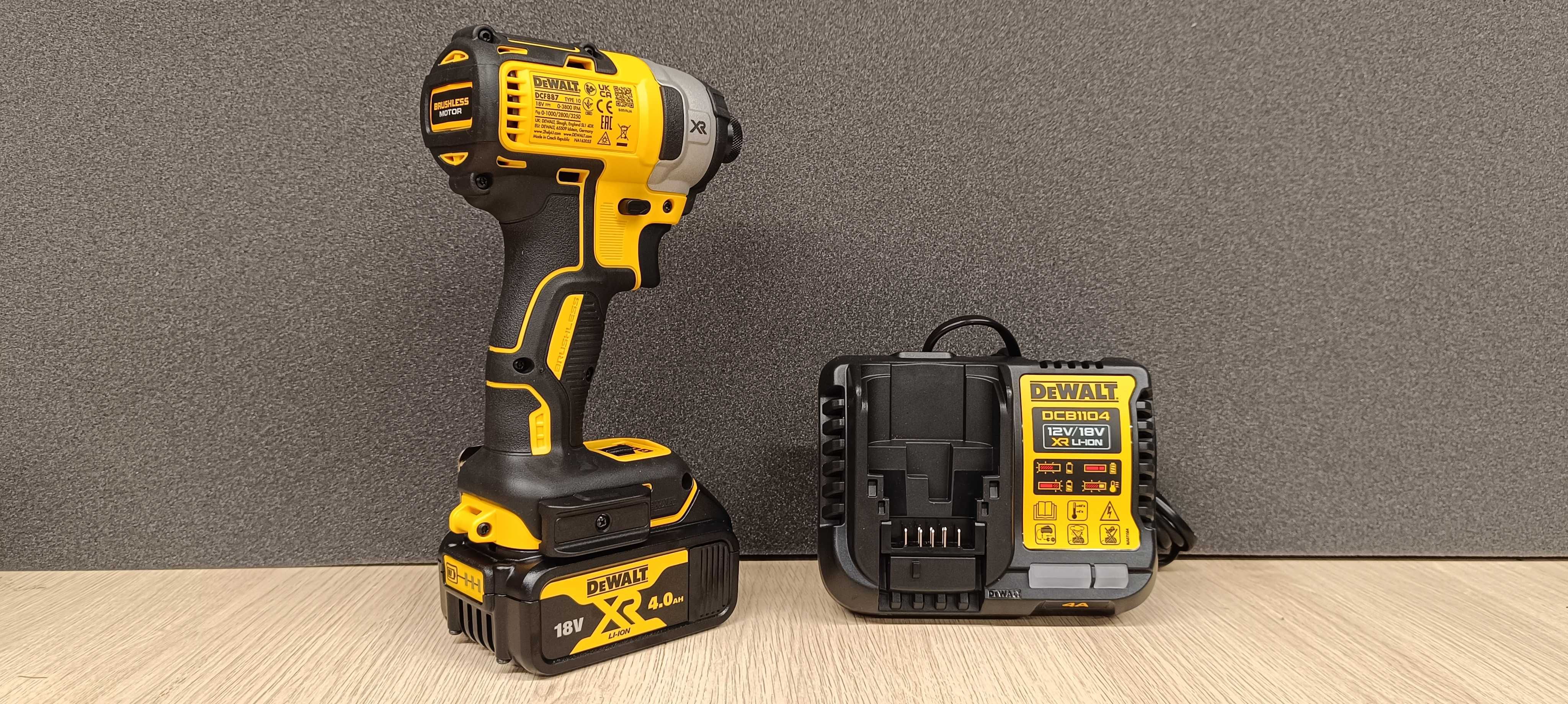 Zakrętak Dewalt 205 NM DCF887 18v + Akumulator 4 AH + ładowarka FV23%