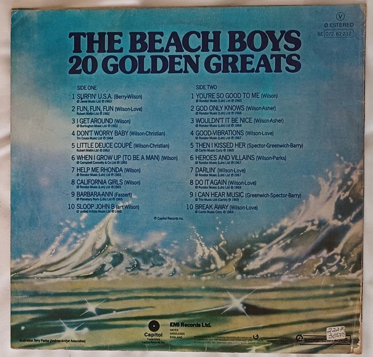 Disco em Vinil - Beach Boys, "20 Golden Greats"