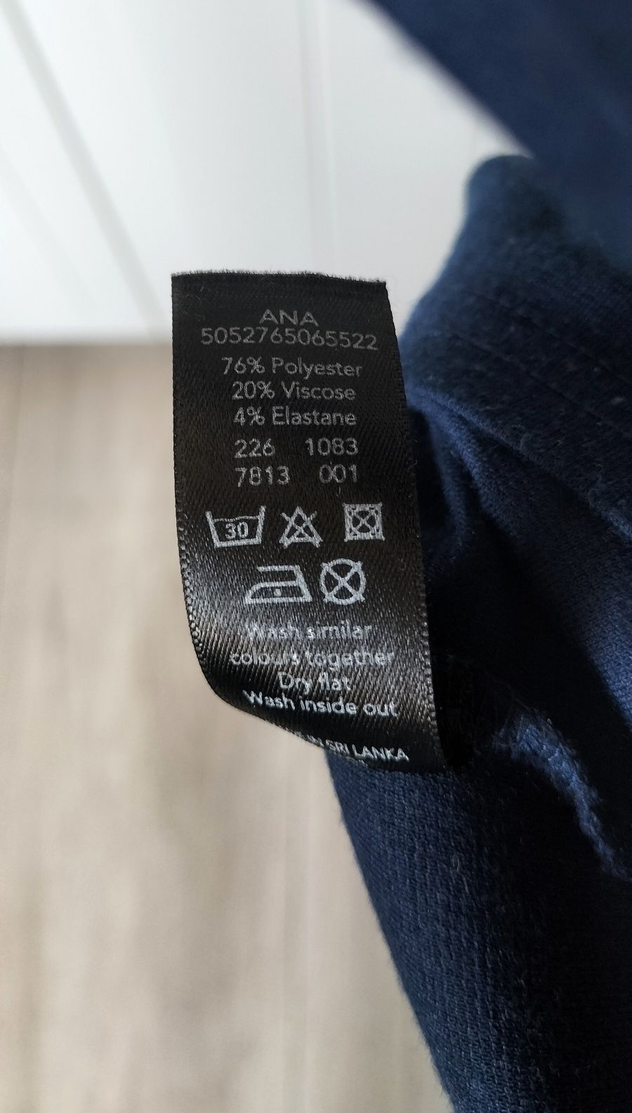 Granatowa sukienka midi do biura na codzień wizytowa 44 plus size