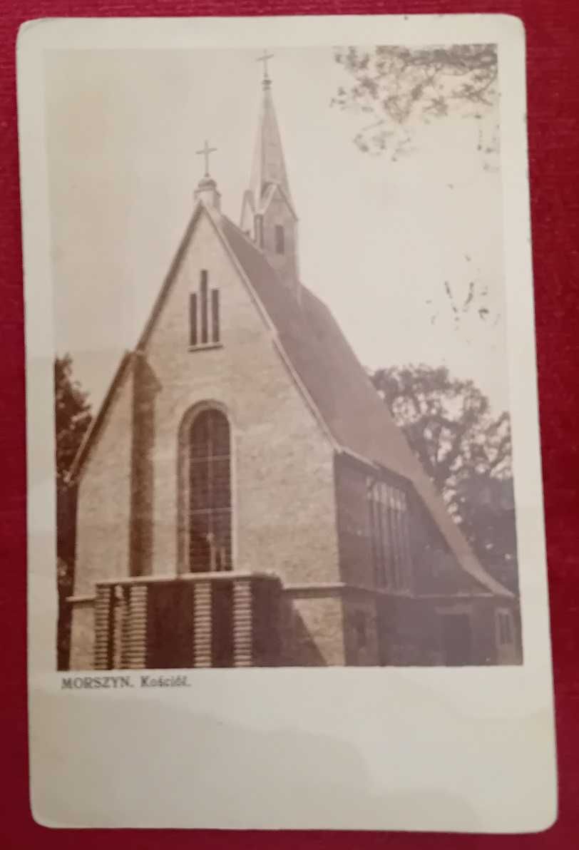 Pocztówka Kościół w Morsztynie 1936 rok