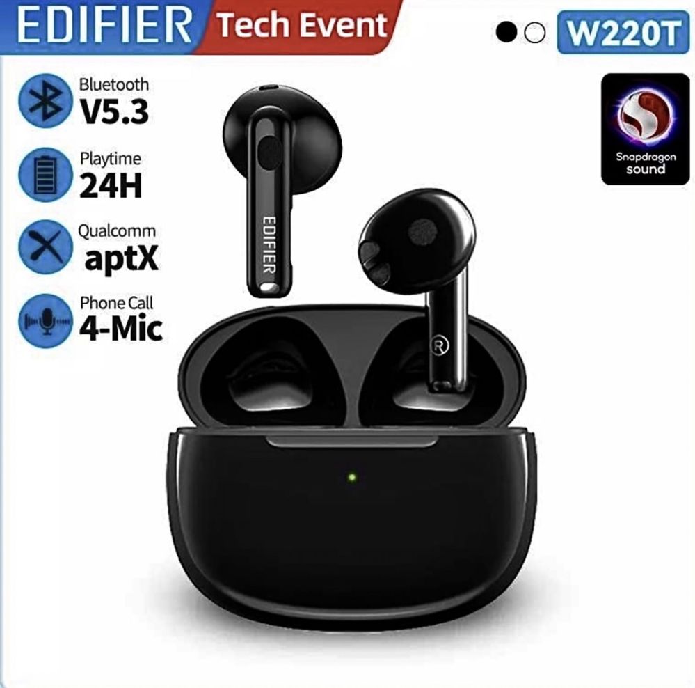 EDIFIER W220T Беспроводные Bluetooth наушники/Qualcomm aptX Adaptive