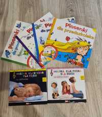 Piosenki dla dzieci, 6 płyt oraz książeczki z tekstami dla dzieci