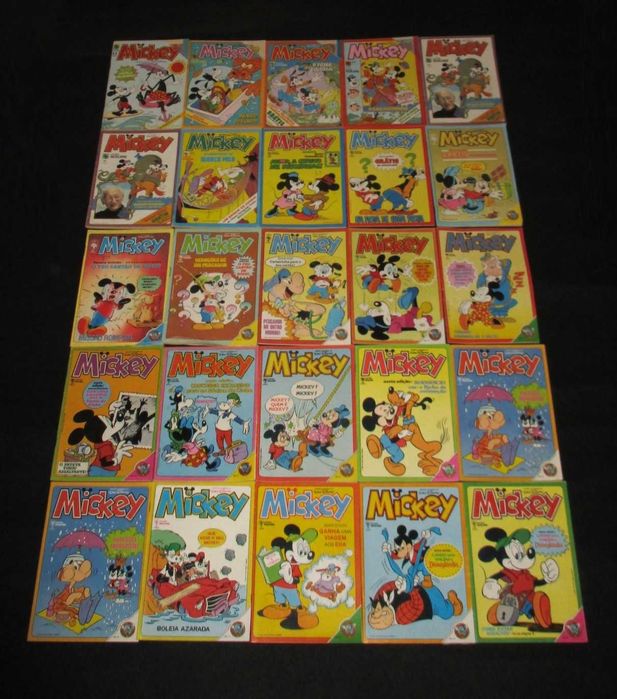 Livros BD Mickey Revista Mensal de Walt Disney Morumbi 1984 a 1990