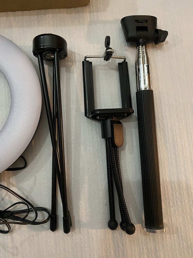 LED Selfie Ring Light, 16cm, 6 ", Carga USB, Regulável, Lâmpada