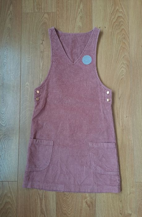 Розовый вельветовый сарафан для девочки