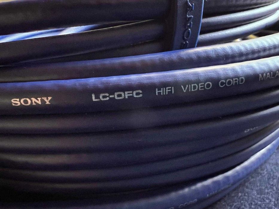 Sony ES chinch LC-OFC (A70) Oryginalny kabel – jak NOWY dł 5m RARYTAS!