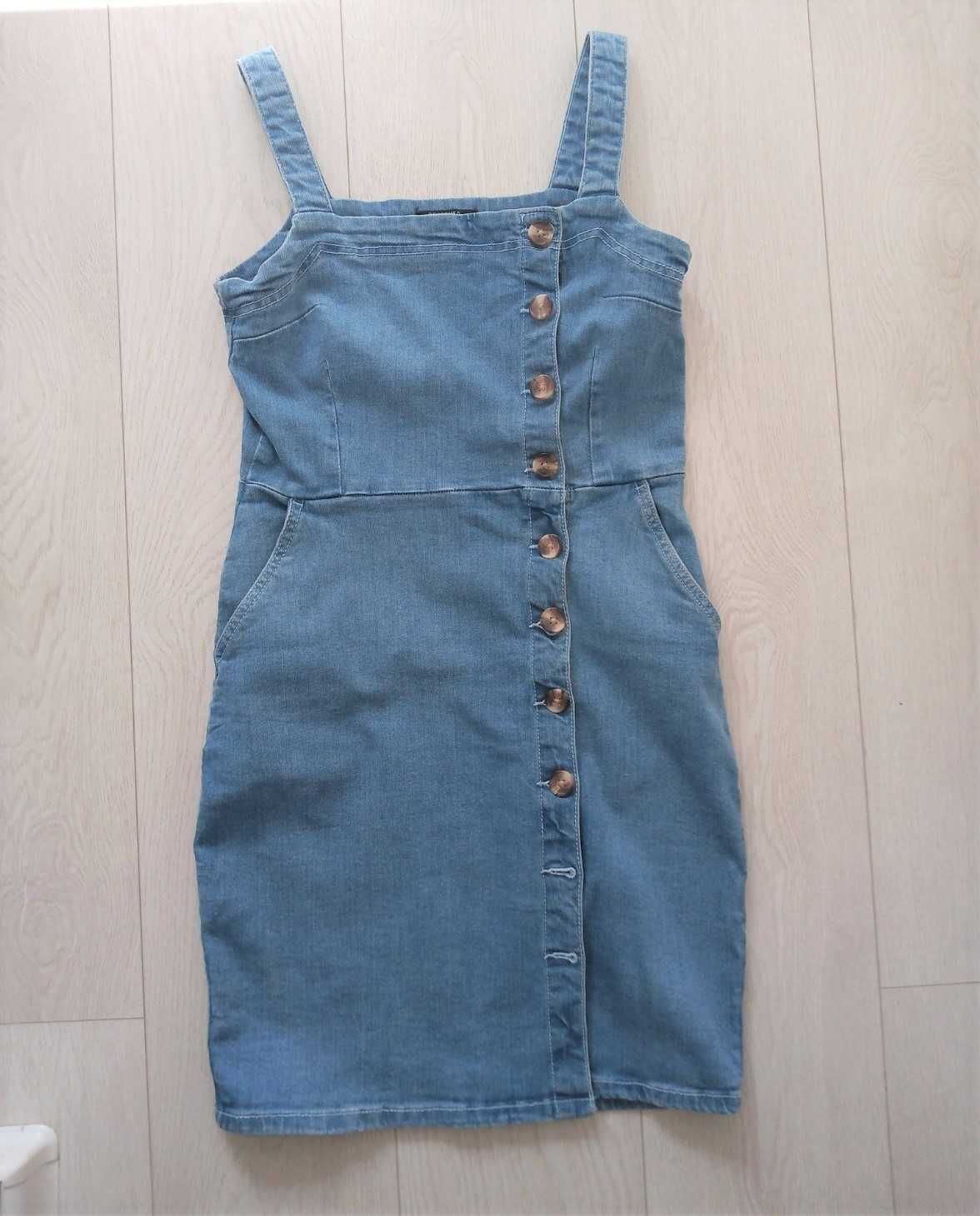 Sukienka jeans jasna S Reseved