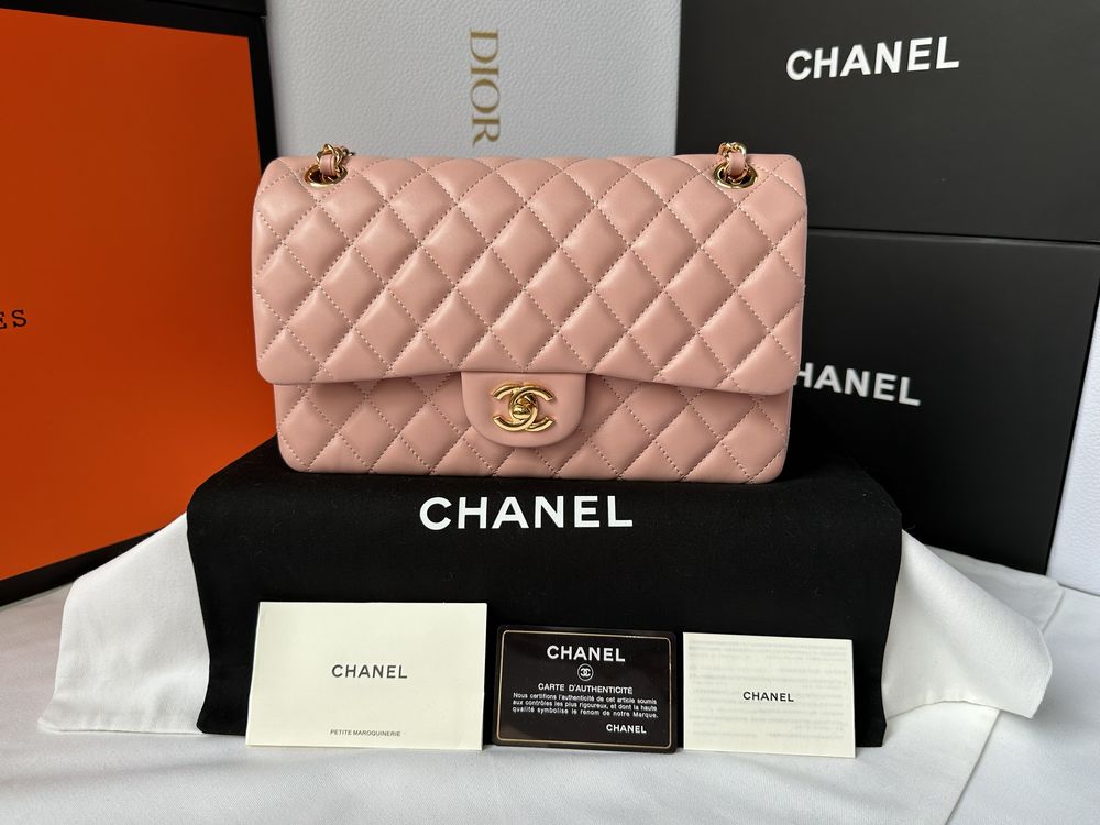 Torebka Flap Bag Chanel Smooth Pink Leather