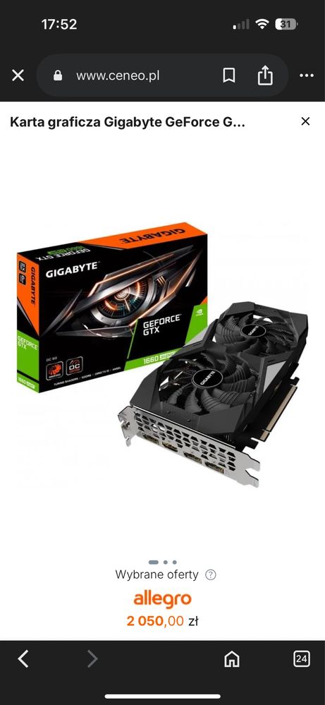 Gigabyte GeForce GTX 1660 SUPER 6GB OC