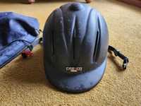 Toque (capacete) de equitação da marca "Casco"