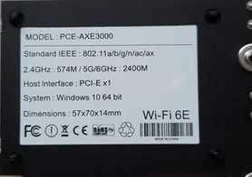 Wi-Fi 6E адаптер FENVI AXE3000 intel ax210 + Bluetooth и WiFi 7 BE200