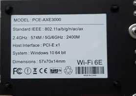 Wi-Fi 6E адаптер FENVI AXE3000 (intel ax210)  + Bluetooth 5.3