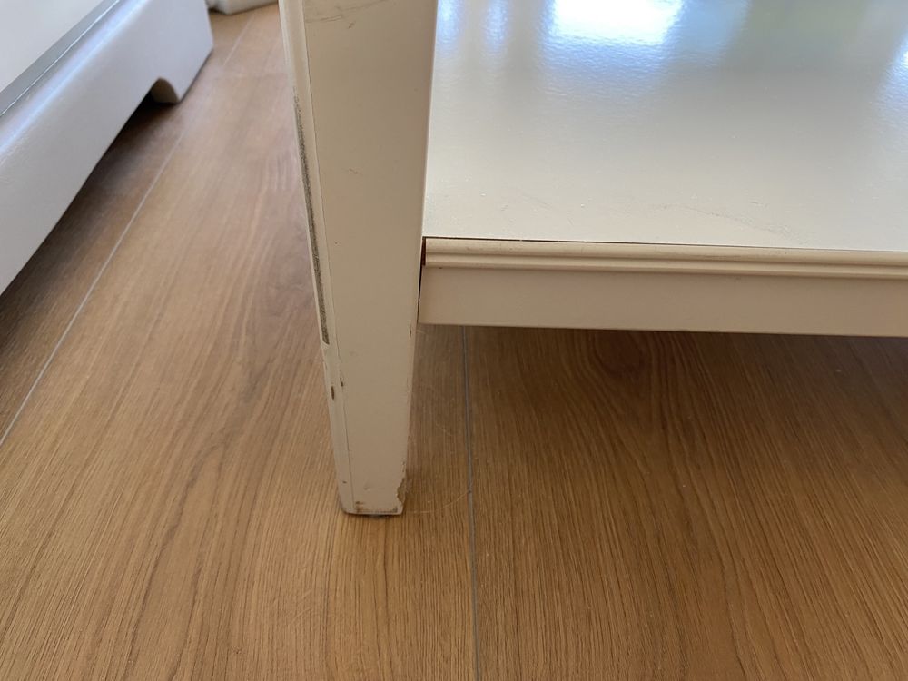 (IKEA) Mesa de centro LIATORP, branco/vidro