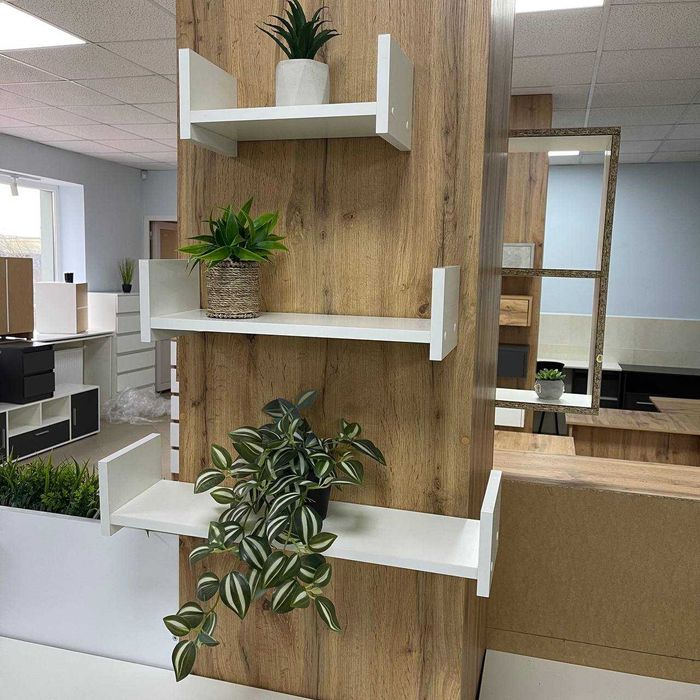 Книжкові полички,комплект 3-х полиць,меблі для вітальні,для декору.