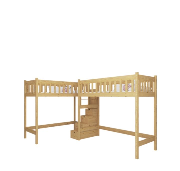 Łóżko piętrowe ze schodami - Solidnie i Tanio