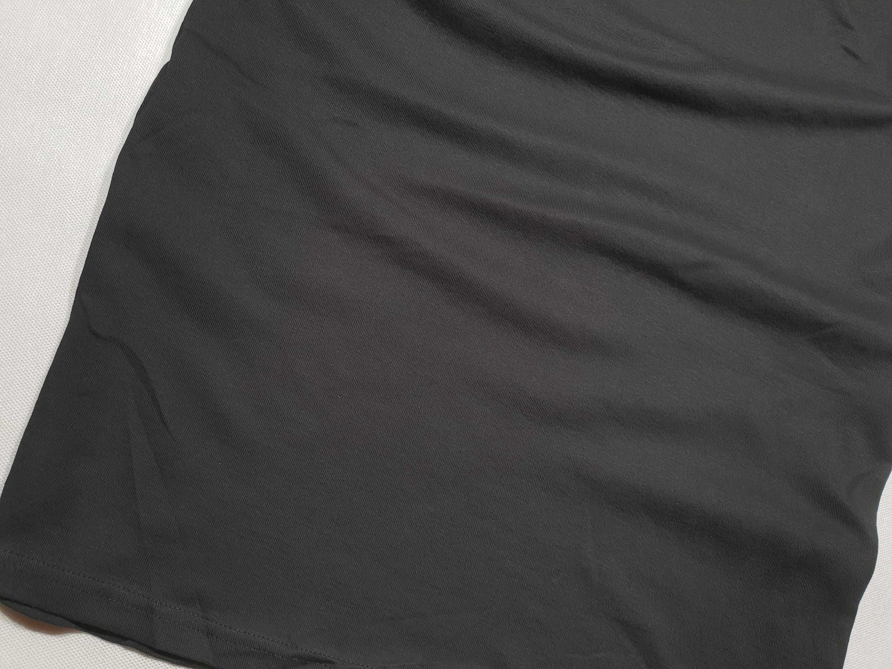 LIVERGY czarny elastyczny rozciągliwy męski t-shirt XXXL