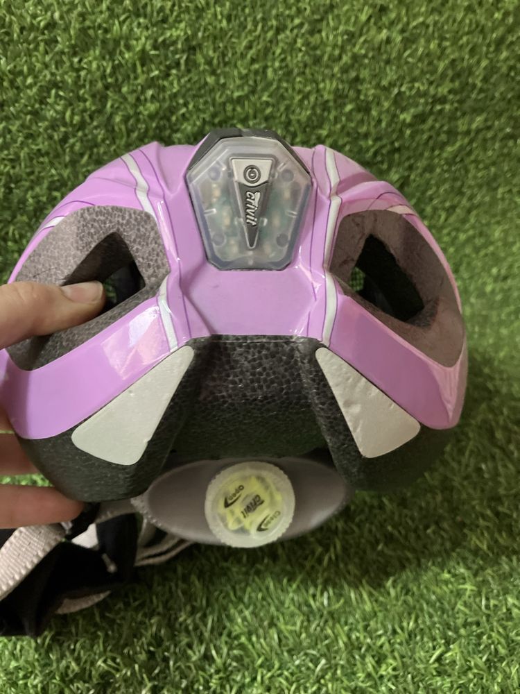 Capacete de ciclista rosa/branco CRIVIT  Tam. XS