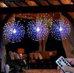 Lampka wisząca 200led dmuchawce do ogrodu na balkon kolorowa żyrandol