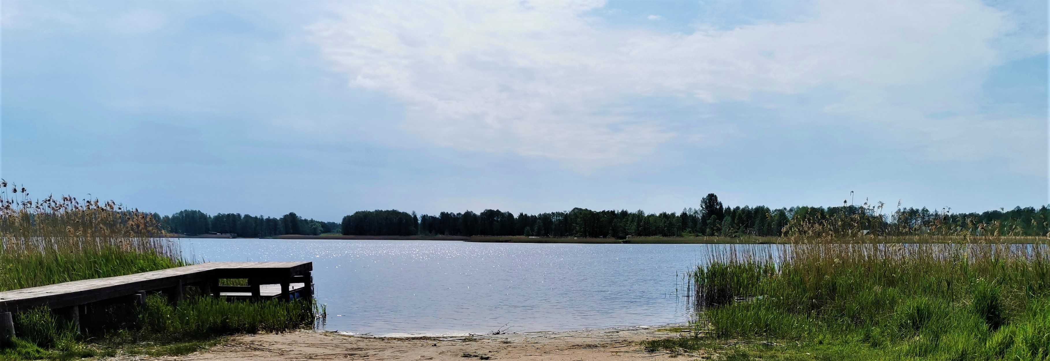 Przyczepa kempingowa 5os. nad samym jeziorem plaża pomost CAMP 4