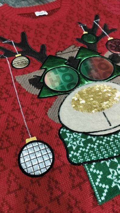 Дитячий новорічний светр F&F з оленем хлопцю дівчині