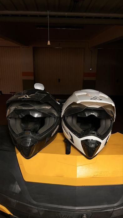 Capacetes dois acerbis preto e branco tamanho M