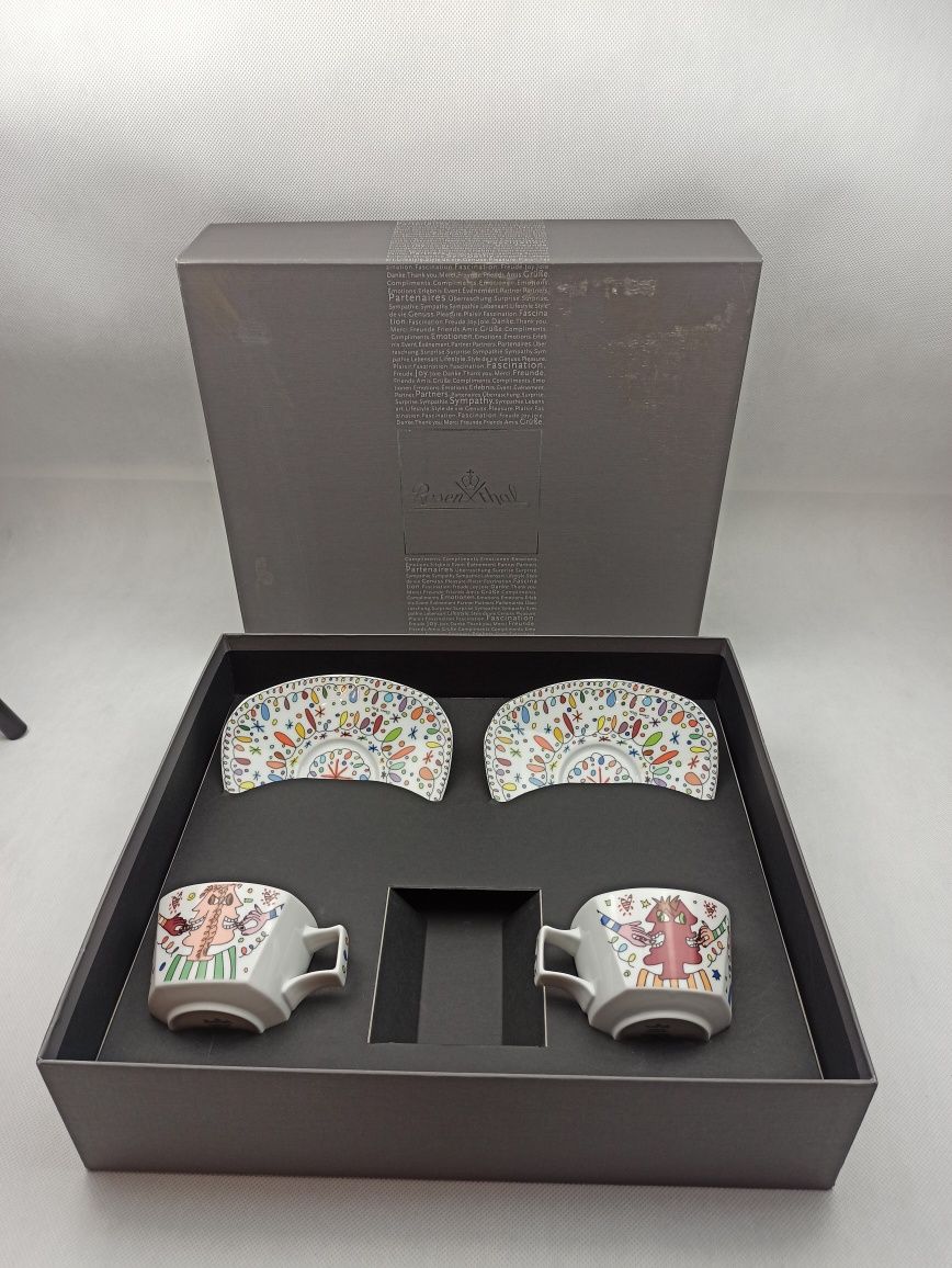 Zestaw kolekcjonerski Rosenthal Flash James Rizzi filiżanki Nowy