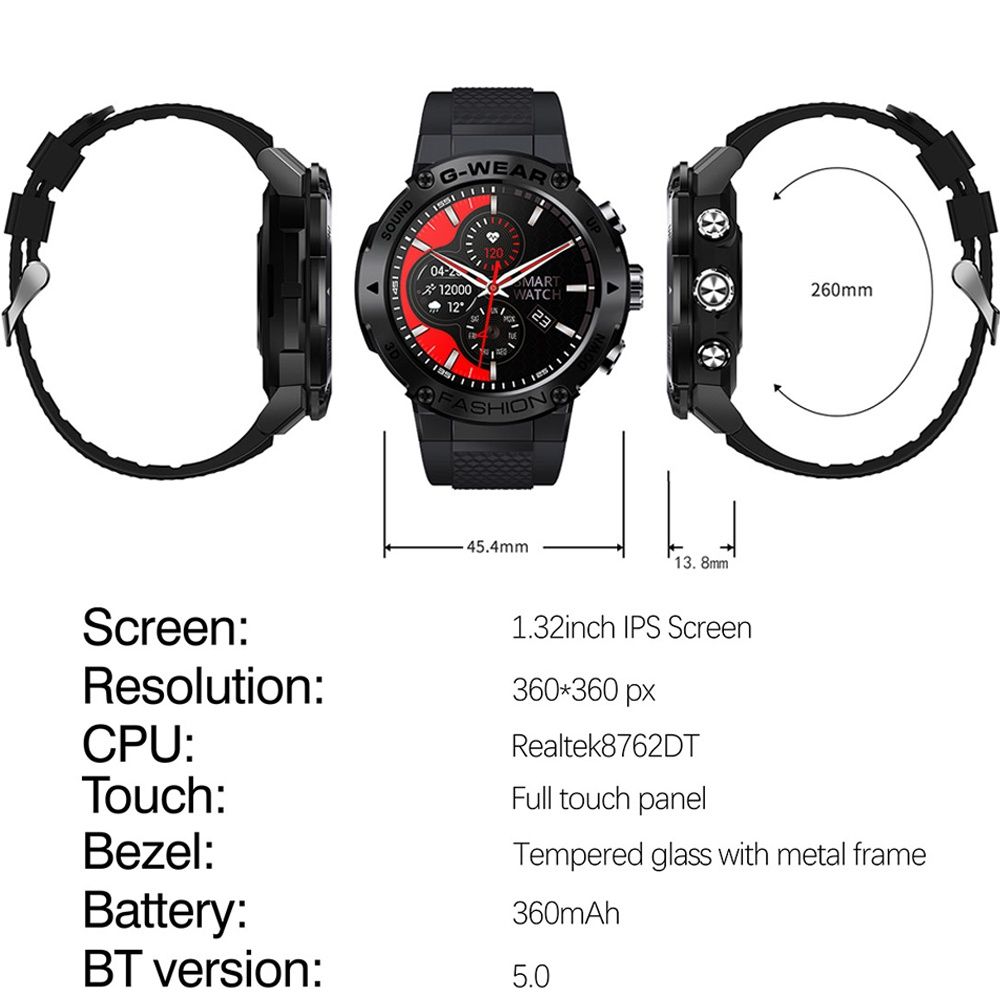 Смарт часы LEMFO G-Wear K28H smart watch BT вызов музыка трекер band