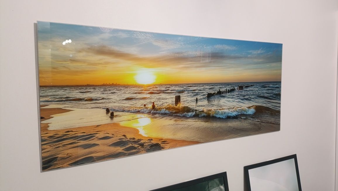 Dekoracja ścienna / szklany glasspik 125 x 50