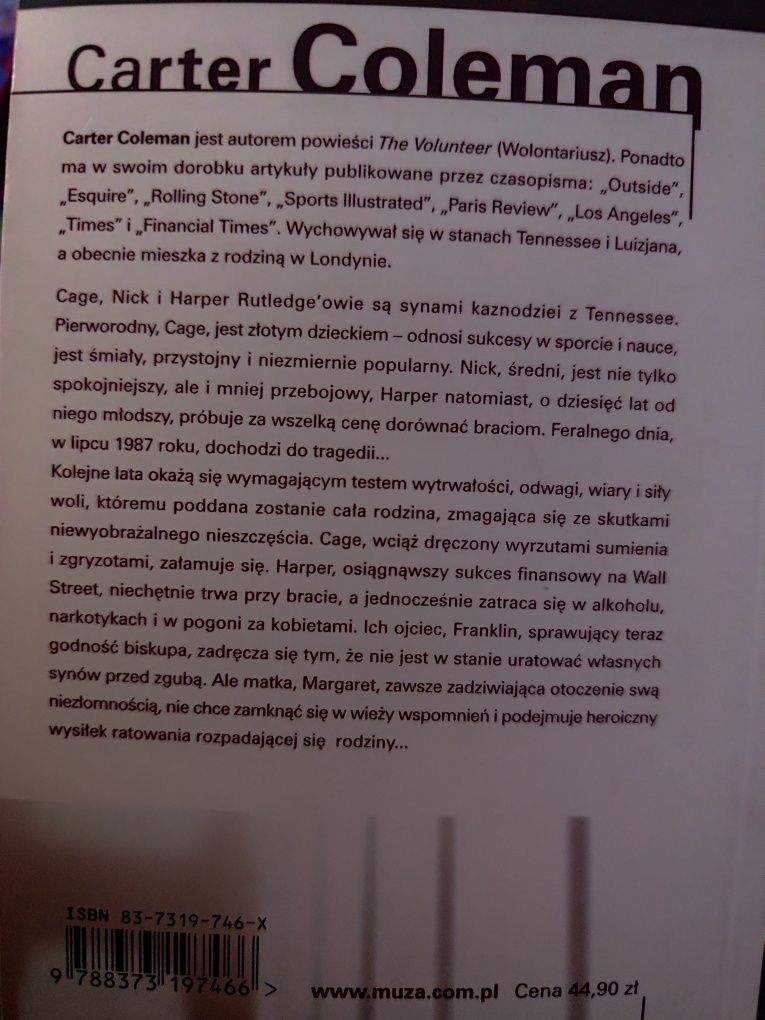 Carter Coleman Historia Cage'a